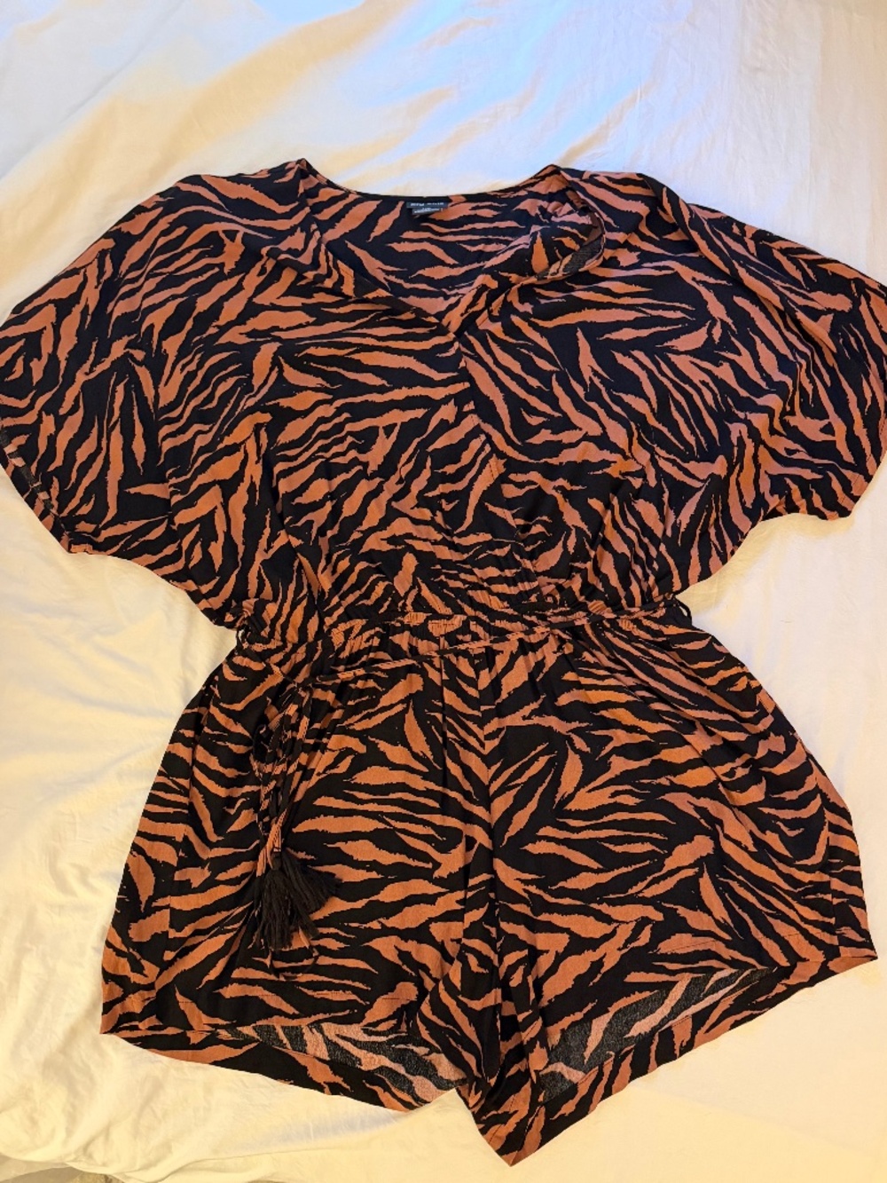 Tiger striped romper